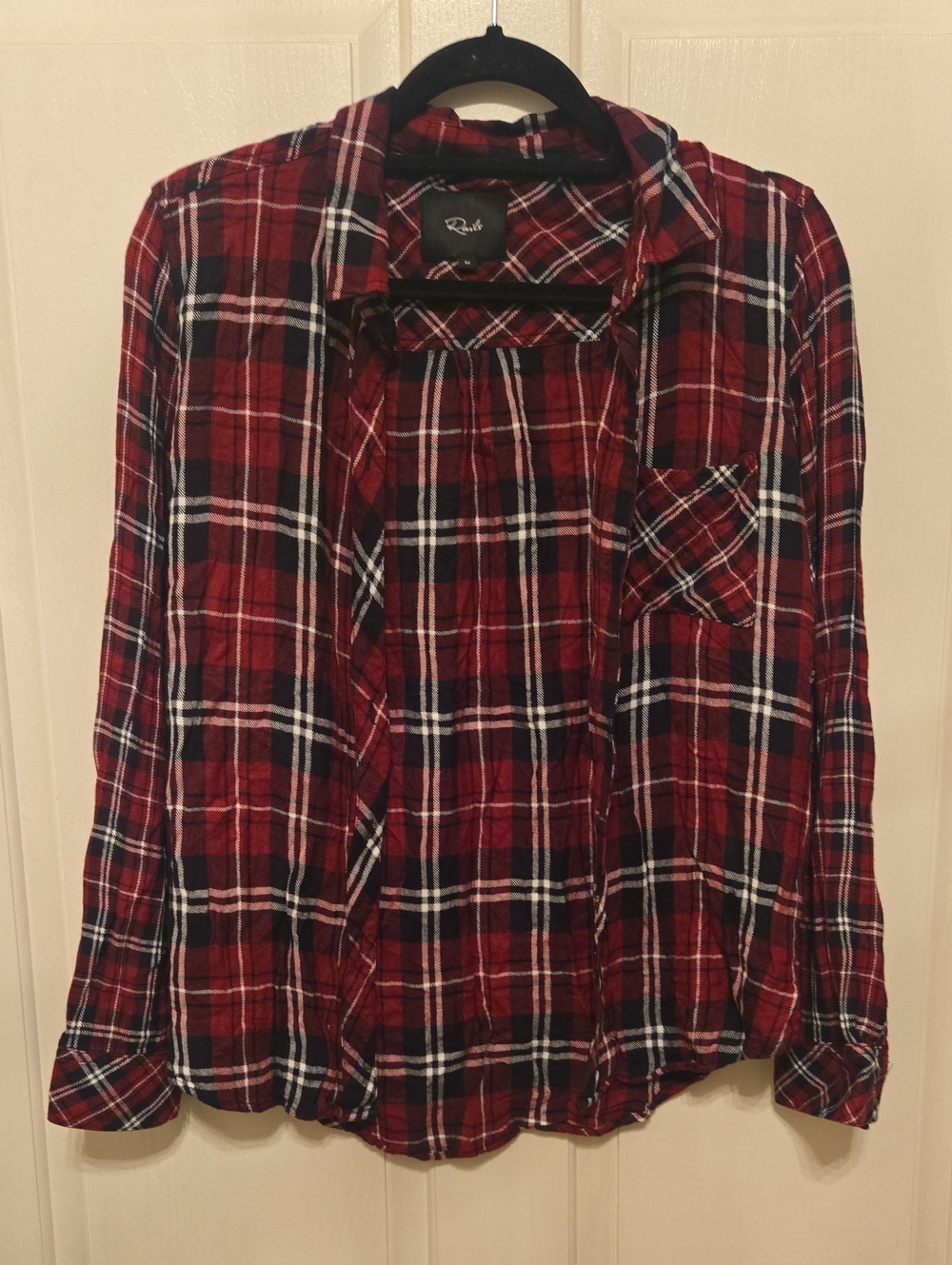 Rails Red and Black Plaid Button-Down Shirt